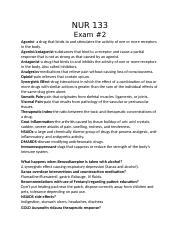 NUR 133 exam 2 study guide. .docx