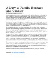 A Duty to Family, Heritage, and Country (1).docx