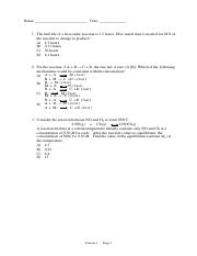 CHEM-102 First Major Exam (142)