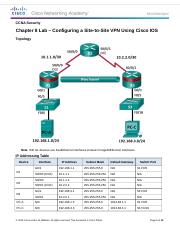 8.4.1.3 Lab -Configure Site-to-Site VPN using CLI.docx