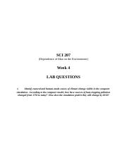SCI 207 Week 4 Lab. Questions