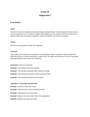 Lesson 15 assignment 2 essay outline