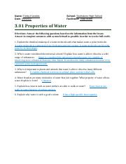 Properties of Water.docx