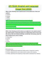 ATI TEAS- English and Language Usage Test (2022)1.pdf
