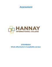 SITXCCS004 WORK EFFECTIVELY IN HOSPITALITY SERVICE.docx