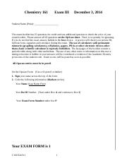 Chem 161-2014 Exam III + solutions (1).doc