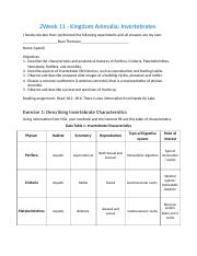 Worksheet 11 - Invertebrates.docx