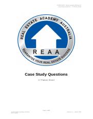 REAA - CPPREP4102 - Case Study 1 Questions (17 Palmer Street) v1.1.docx