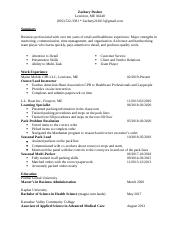 Zachary Pushee ENG 201 Technical Writing Assignment 2 Resume.docx