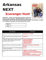 Arkansas Next Scavenger Hunt 2019_2020 jakyra jackson.docx