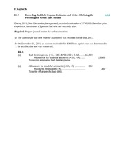 Exam 2 Review Ch 6, 7, 13 Exercises and Problems (with answers)