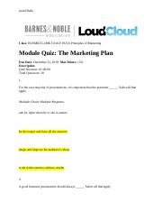 Quiz marketing plan.doc
