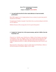 Exam 2 Version 1 Solution 2008
