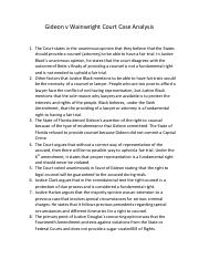 Gideon v Wainwright Court Case Analysis .pdf