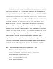 China Taiwan Conflict Essay.pdf