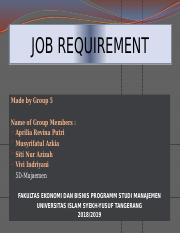 PPT JOB REQUIREMENT GROUP 5.pptx