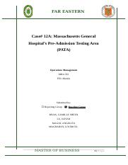 GRP 4 CASE 12A MASSACHUSETS GENERAL HOSPITAL PRE ADMISSION TESTING AREA (PATA) MAGAT ANGELITA AMPO.d