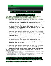 The Matrix and The  Alchemist Socratic Discussion.docx