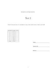 Test 2 Exam and Solutions