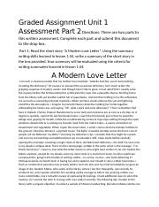 Graded Assignment Unit 1 Assessment Part 2 Directions.docx