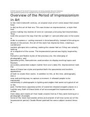 Overview of the Period of Impressionism.docx