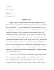 Реферат: Chernobyl Nuclear Accident Essay Research Paper Early