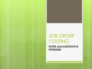 JOB ORDER COSTING-notes and illustration