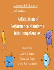 Articulation of Performance Standards into Competencies PPT.pptx