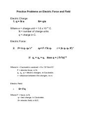 Isabella Rivero - Practice Problems on Electric Force and Field.pdf