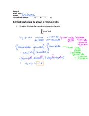 Calculus II Exam Integration and Derivatives