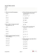 6th Grade Midterm 25 Question