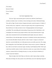 gun control problems and solutions essays