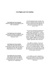 Flashcards Unit VI - Civil Rights and Civil Liberties