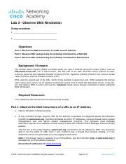 Lab 3 (15.4.8 ) - Observe DNS Resolution.docx