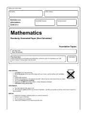 Practice GCSE maths paper gen 2 rgen 3 foundation algebra.pdf