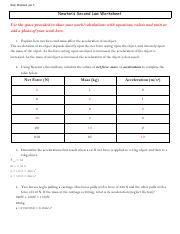 Newton's Second Law Worksheet - Google Docs.pdf