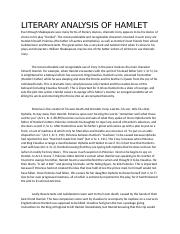 hamlet literary analysis paper