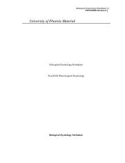Biological Psychology Worksheet..doc