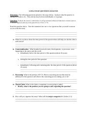 AP Long Essay Question Analysis Activity.doc