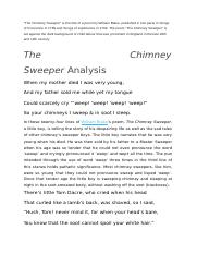 chimney sweeper analysis pdf