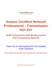 Huawei H31-331 Exam Dumps - Real Exam Questions.pdf