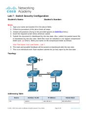Lab 7 - Switch Security Configuration.docx