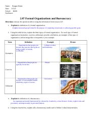 2.07 Formal Organizations and Bureaucracy.docx