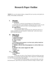 abortion research paper outline