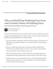 Why you Should Stop Predicting Prices if you want to Stand a Chance of Predicting Prices _ by Graham