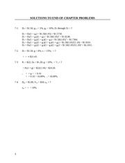 Chapter 7 - Solutions to End of Chapter 7 Problems on Stock Valuation (3)