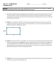 Problem Set #4 (1).pdf - MAT 117 SUMMER 2021 PROBLEM SET#4 ...