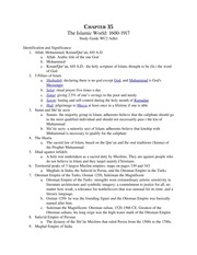 WC2 Study Guide Ch. 35 Islamic World Adler