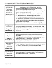 Rubric - Career and Business Project Presentation - Student Tool.pdf