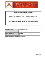 2_SITXFIN003_ Manage finances within a budget .docx